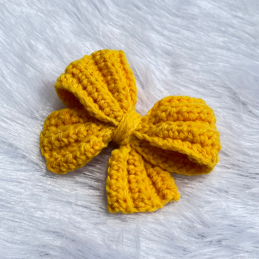 Lemon Pop bow Aligator Clip(Yellow)