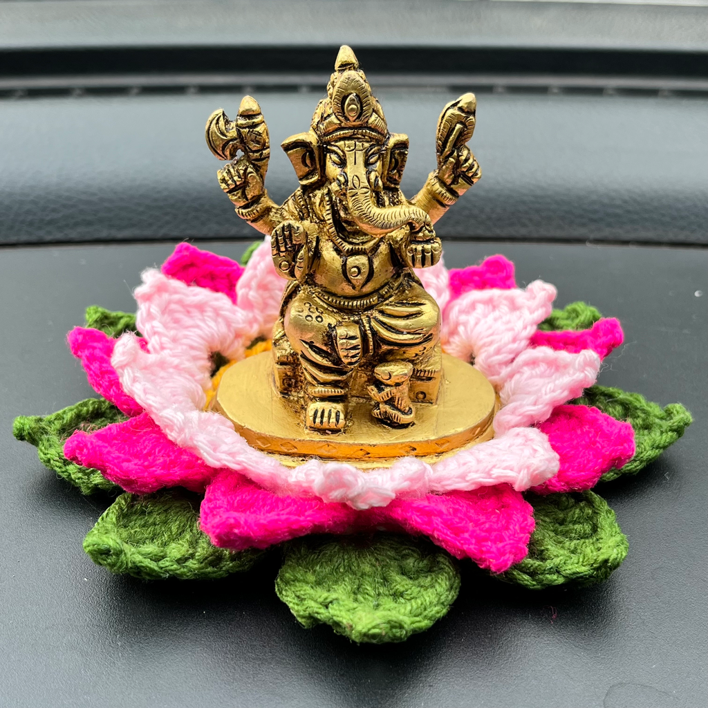 Kamal Asan - Handmade Crochet Lotus Mat for Idols & Decor