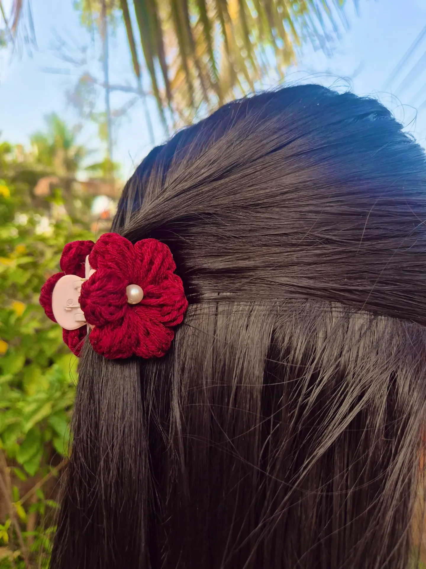 Ruby Bloom Hair Clip(Red)